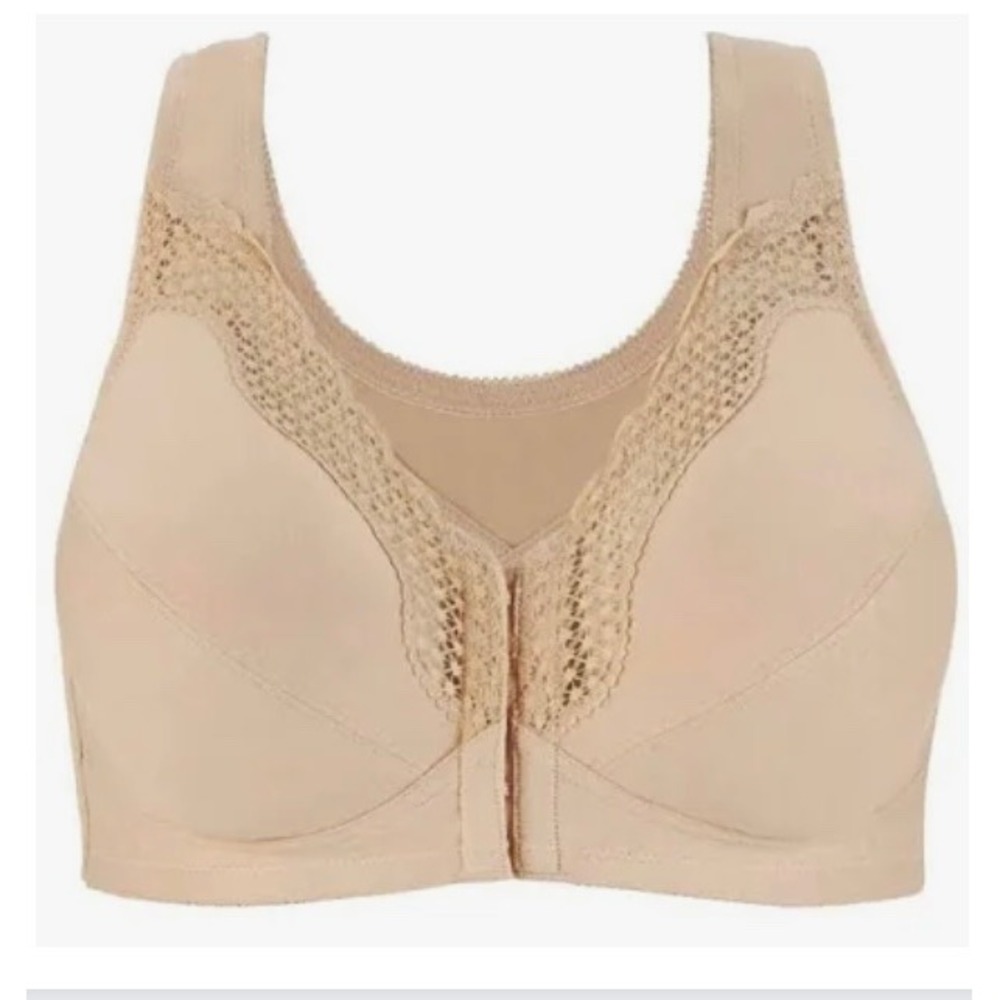 Exquisite Form Wireless Full-Coverage Bra 40DD Beige Soft Cup 40E 5100535